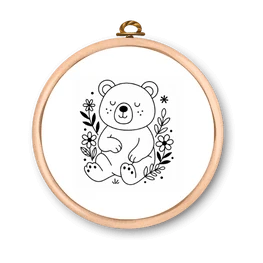 Tambor con dibujo de animales — Academia de Bordado Libre